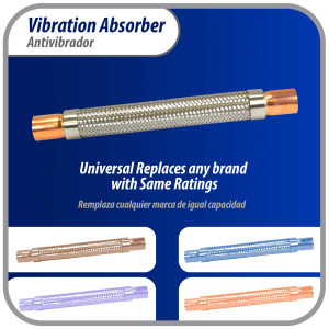 Appli Parts APVE-138 1-3/8 in Vibration Absorber Eliminator Sweat Connections 14-3/4 in Long 500 psi Max working and 3,265 psi Burst pressure