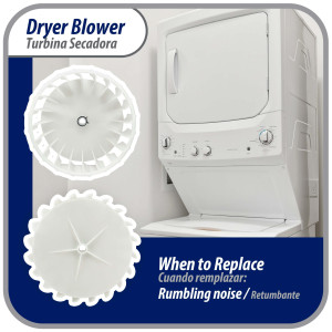Y303836 Appli Parts Dryer Blower Wheel 303836AP Compatible with DE602, 5306599498, 1245880, 3-12913, 3-3836, 303836, 312913