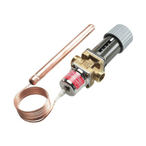 Danfoss Thermostatic Valve Avta15, NPT 1/2in, W/Capillary And Copper Bulb, 003N6115 Danfoss Thermostatic Valve Avta15, NPT 1/2in, W/Capillary And Copper Bulb, 003N6115