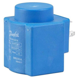 Danfoss 018F7397 Bobina para Solenoide 24 VDC, 60 Hz, 16 W, IP00, BB024DS, Terminales DIN