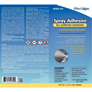 Nu-Calgon 4080-04 Spray Adhesive 12oz