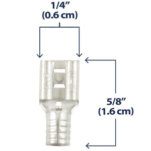 Conector Hembra sin aislamiento Paquete de 100   rango de cable 12-10 W 60251CX