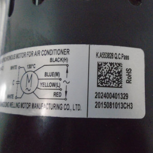 Motor Ventilador Unidad Interna Ecox Ysk115-4b(Ysk115-4c) 220-240v/60hz 115w 4p 1.02a Bcl Lra 1.33a 11002012000370 / 202400401329 Sirve Eihptc036cxxb / Eptc036c10b