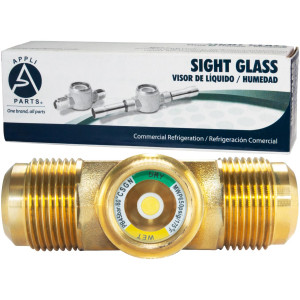 Appli Parts APSG-34A Visor de Liquido 3/4 pulg Flare e Indicador de Humedad con conexiones Rosca con cuerpo solido para Sistemas de Refrigeracion y Aire Acondicionado compatible con refrigerantes CFC, HCFC, HFC Appli Parts APSG-34A Visor de Liquido 3/4 pulg Flare e Indicador de Humedad con conexiones Rosca con cuerpo solido para Sistemas de Refrigeracion y Aire Acondicionado compatible con refrigerantes CFC, HCFC, HFC