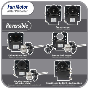 Appli Parts APFM-1638 Motor Ventilador para evaporadores de refrigeradoras 110 V, 60 Hz, 0.12 A, 7.5 W, 2500 rpm, CCW Giro contrario a las agujas del reloj, eje 4.3 cm Sirve 200D2940P005, WR01F01638