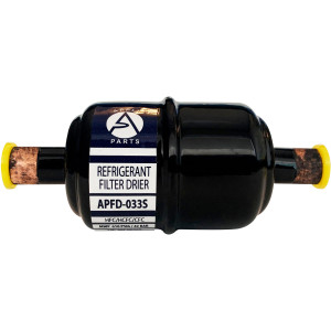 Appli Parts APFD-033S Filtro Secador 3/8 pulg para linea Liquido para Sistemas de Refrigeracion y aire acondicionado 033S ODF Soldable Universal Unidireccional 102mm Largo 25mm Ancho