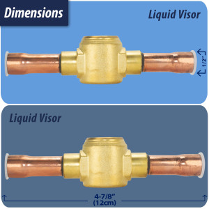 Appli Parts APSG-12AS Visor de Liquido 1/2 pulg Indicador de Humedad con conexiones Soldable con cuerpo solido para Sistemas de Refrigeracion y Aire Acondicionado compatible con refrigerantes CFC, HCFC, HFC Appli Parts APSG-12AS Visor de Liquido 1/2 pulg Indicador de Humedad con conexiones Soldable con cuerpo solido para Sistemas de Refrigeracion y Aire Acondicionado compatible con refrigerantes CFC, HCFC, HFC