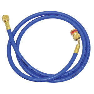 Uniweld EZ5B Manguera Manometro Azul 60 pulg CFC HCFC HFC R410 Ez-Turn Anti-Blowback 93022