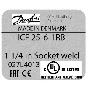 Danfoss Valve Icf32-6-1b 1 1/4" Socket Weld Danfoss Valve Icf32-6-1b 1 1/4" Socket Weld