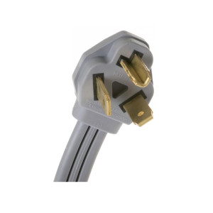 GE WX09X10002 Genuine OEM Dryer Power Cord 4 Feet 30 Amp 3 Wires 125v-250v 10/3 Srdt UL  Fits: WE8X38 WX9X1 WX9X2 WX9X2DS