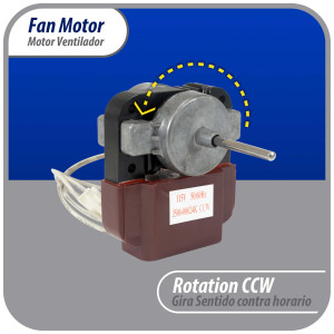 Appli Parts APFM-500 8 W Fan Motor, 110 V, 50/60 Hz, 0.16 A, 2800 rpm, CCW rotation Universal Evaportator Fan Motor replacemente for LG, Samsung, J500-00024K and others
