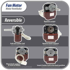 Appli Parts APFM-500 8 W Motor Ventilador, 110 V, 50/60 Hz, 0.16 A, 2800 rpm, rotacion CCW remplazo Universal para Evaporadores LG, Samsung, J500-00024K y otros