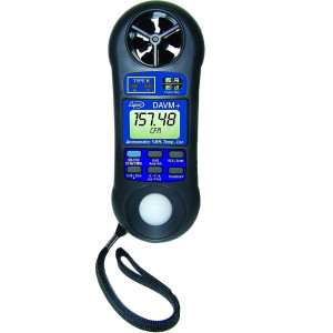 Supco DAVM+ Digital Air Flow Meter, Vane Anemometer, Thermometer, Hygrometer, Light Meter