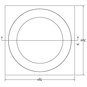Difusor Plafon Con Placa Circular de Aluminio Blanco 12in Diametro. Vermont DPCLB12
