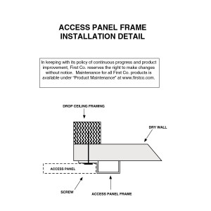 Panel de Acceso al Techo Marco Exterior 27-1/2 in x 55-1/2 in  Abertura 24-1/2x 52-1/2 in Sin Persianas First Co 967-1