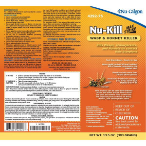Nu-Calgon 4292-75 Kill Max Strike Wasp. Mata instantaneamente y efectivamente avispas, avispones, Yellow Jackets y escorpiones
