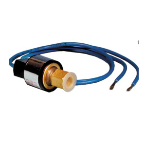 Supco SLP0530 Pressure Switch Low, Open 10 PSI Close 32 PSI Rated Voltage: 24/120/240 VAC @ 50/60 Hz, ¼" SAE 45°female flare fitting with valve core depressor
