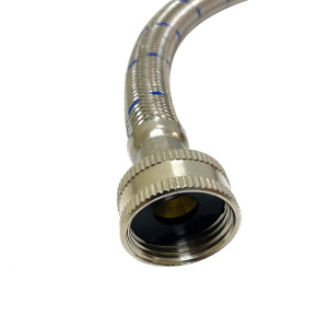 Appli Parts APIH-7234 2-Pack 6 ft Washing Machine Inlet Hose Braided Stainless Steel with Seal 3/4 in NPT Female Fitting works for hot and cold water