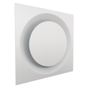 Difusor Plafon Con Placa Circular de Aluminio Blanco 14in Diametro. Vermont DPCLB14