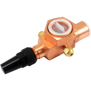 Appli Parts APRV-VA02 Valvula Rotolock V02 1-3/4 pulg x 1-1/8 pulg Soldable con puertos de acceso de 1/4 pulg Universal para sistemas de refrigeracion y aire acondicionado Appli Parts APRV-VA02 Valvula Rotolock V02 1-3/4 pulg x 1-1/8 pulg Soldable con puertos de acceso de 1/4 pulg Universal para sistemas de refrigeracion y aire acondicionado