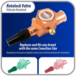 Appli Parts APRV-VA02 Rotolock Valve V02 1-3/4 in x 1-1/8 in ODF solder connection Universal replacement valve will work for refrigeration and air conditioning systems
