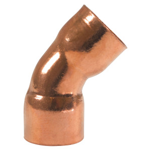 Appli Parts AP-C13845 45 Degree Elbow Short turn 1-3/8 in Copper pipe fittings CxC Sweat connections for refrigeration, air conditioning and plumbing applications ACR and Type L copper pipe