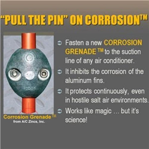 A/C Zincs ACZ-7/8 Granada anti-Corrosion de tuberia de 7/8 pulg