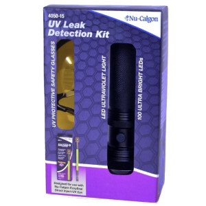 Nu-Calgon 4050-15 Kit de Deteccion de Fugas con Lampara UV y Gafas