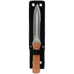 MA-Line MA-KN74HD Duct Board Knife and Sheath. Stainless Steel Blade. Smooth on 1 side.  Serrated on the Opposite Side