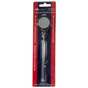 MA-Line MA-143M Round Magnifying Telescoping Mirror 1-1/4in Mirror 7in Length Extends to 25in