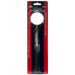 MA-Line MA-142A Round Telescoping Mirror 2-1/4in Mirror 9-1/2in Length Extends to 20in