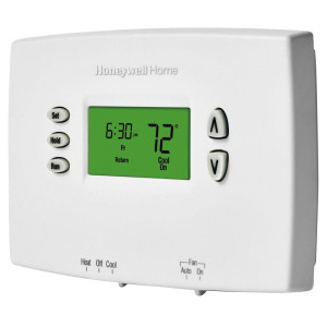 Honeywell TH2110DH1002/U Programmable Horizontal Thermostat for Air Conditioning Systems 1 Heat/1 Cool Heat Pump Systems, 1 Heat/1 Cool Conventional Systems