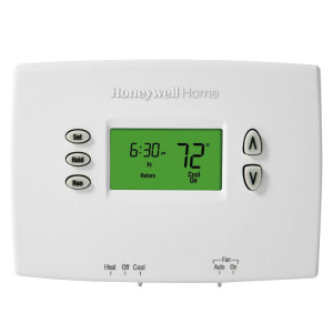 Honeywell TH2110DH1002/U Termostato para Aire Acondicionado Programable 1 Calor/1Frio Bombas de Calor o 1 Calor/1 Cool Sistemas Convencionales Horizontal
