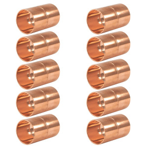 Appli Parts AP-A034B10 3/4 pulg Anillo de Cobre Accesorios de tuberia de cobre CxC Conexiones soldadas para aplicaciones de refrigeracion, aire acondicionado y plomeria Tuberia de cobre ACR y tipo L (10 x Bolsa)
