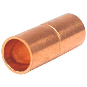 Appli Parts AP-A014 1/4 in Wrot Copper Coupling fitting CxC Sweat connections for refrigeration, air conditioning and plumbing applications ACR and Type L copper pipe Appli Parts AP-A014 1/4 in Wrot Copper Coupling fitting CxC Sweat connections for refrigeration, air conditioning and plumbing applications ACR and Type L copper pipe