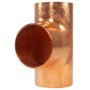 Appli Parts AP-T158 1-5/8 in Wrot Copper Tee CxCxC connections for refrigeration, air conditioning and plumbing applications ACR and Type L copper pipe Appli Parts AP-T158 1-5/8 in Wrot Copper Tee CxCxC connections for refrigeration, air conditioning and plumbing applications ACR and Type L copper pipe