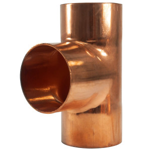 Appli Parts AP-T218 2-1/8 in Wrot Copper Tee CxCxC connections for refrigeration, air conditioning and plumbing applications ACR and Type L copper pipe Appli Parts AP-T218 2-1/8 in Wrot Copper Tee CxCxC connections for refrigeration, air conditioning and plumbing applications ACR and Type L copper pipe