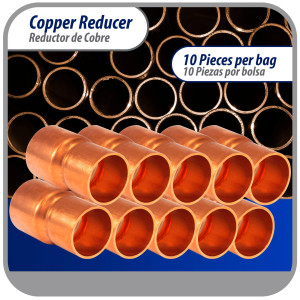 Appli Parts AP-R078034 7/8x3/4 in Reducing Bushing Copper pipe fittings C x C Sweat connections for refrigeration, air conditioning and plumbing applications ACR and Type L copper pipe