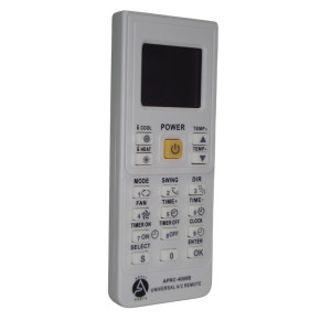 Appli Parts APRC-4000B Control Remoto Universal para Aire Acondicionado, LCD 1.5 pulg, Centigrados, 4.000 Frecuencias