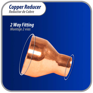 Appli Parts AP-R138058 1-3/8x5/8 in Reducing Bushing Copper pipe fittings CxC Sweat connections for refrigeration, air conditioning and plumbing applications ACR and Type L copper pipe
