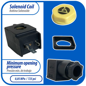 Appli Parts APSOV-220C 208-220 V Solenoid Coil, 50/60 Hz, compatible with multiple refrigerants CFC, HCFC and HFC, Valve body not included