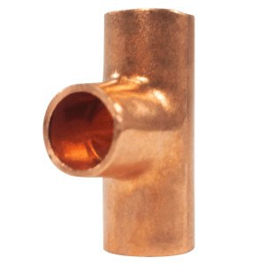 Appli Parts AP-T014 1/4 in Wrot Copper Tee CxCxC connections for refrigeration, air conditioning and plumbing applications ACR and Type L copper pipe Appli Parts AP-T014 1/4 in Wrot Copper Tee CxCxC connections for refrigeration, air conditioning and plumbing applications ACR and Type L copper pipe