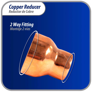 Appli Parts AP-R218138 2-1/8 x 1-3/8 in Reducing Bushing Copper pipe fittings C x C Sweat connections for refrigeration, air conditioning and plumbing applications ACR and Type L copper pipe