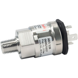 Danfoss 060G1037 Sensor de Presion AKS 32R para uso con Controlador AK CC,  -14.5 a 174 psig, 1/4 NPT