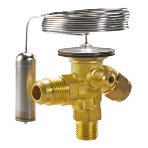 Danfoss 068Z3403 1/4 - 5.5TR Expansion Valve Body, TE 2, R404,R507A, 3/8x1/2 in, Flare, External Equalized, Single-Flow, -40 to 50 F, Capacity determined by Orifice size Sold Separately, 068Z3555