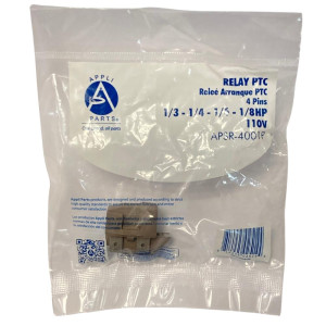 Appli Parts APSR-4001P 1/3, 1/4, 1/6, 1/8 hp, 110 V PTC Relay replaces RRC-400, IC-4, WR7X240, WR7X214, 216594300, 4318083
