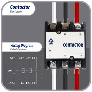 Appli Parts APAC-360240 Contactor 3 Polos 60A 240V Bobina Repuesto para Compresores de CA y Aplicaciones Electricas Certificacion UL E476929 de Trabajo Pesado