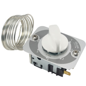 Danfoss 077B7105 Thermostat Commercial Refrigerators 1 Door 077B1047L Cold Cut-in +14.9F Cold cut-out -0.4F Warm Cut-in +47.3F Warm Cut-out +37.4F Capillary tube length 47.2in 
B0
