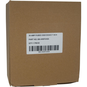 MA-Line MA-WSFD30A Disconnect Box 30A Fused. UL and CUL Listed 240VAC. Single Phase. NEMA TYPE 3R Outdoor Enclosure