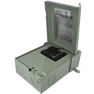 MA-Line MA-WSFD30A Disconnect Box 30A Fused. UL and CUL Listed 240VAC. Single Phase. NEMA TYPE 3R Outdoor Enclosure